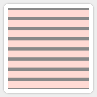 Grey and Pink Stripes Sticker